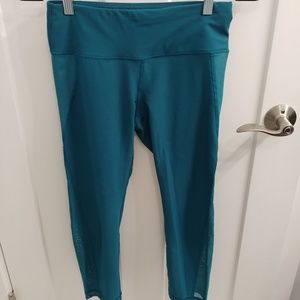 Teal Mesh Workout Leggings
